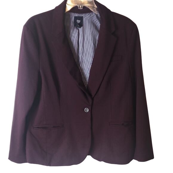 GAP Dark Purple Structured Blazer, Size 16 - Picture 1 of 4